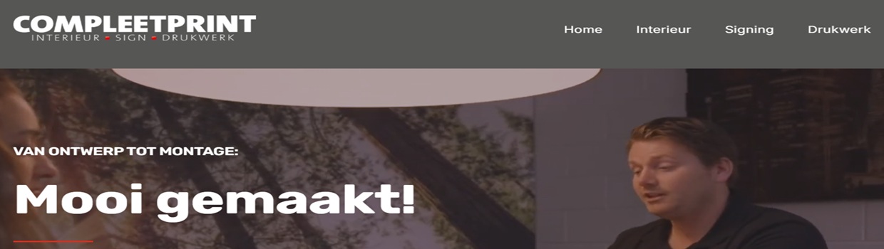 Compleetprint website screenshot