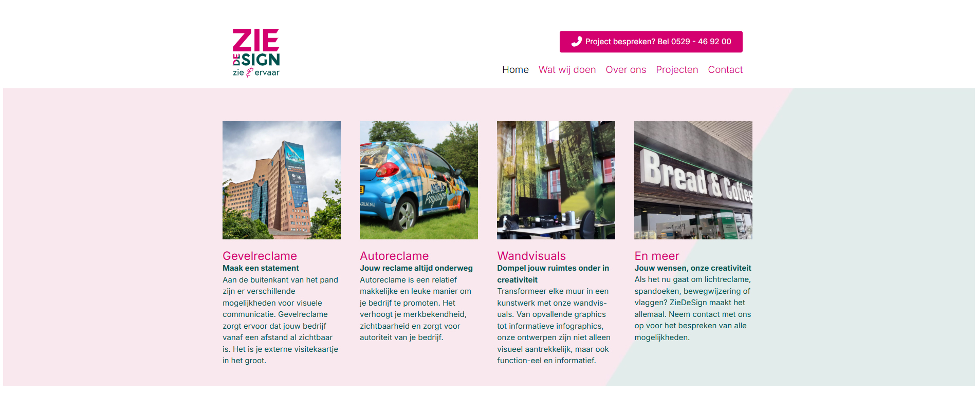 ZieDesign - Ommen website screenshot